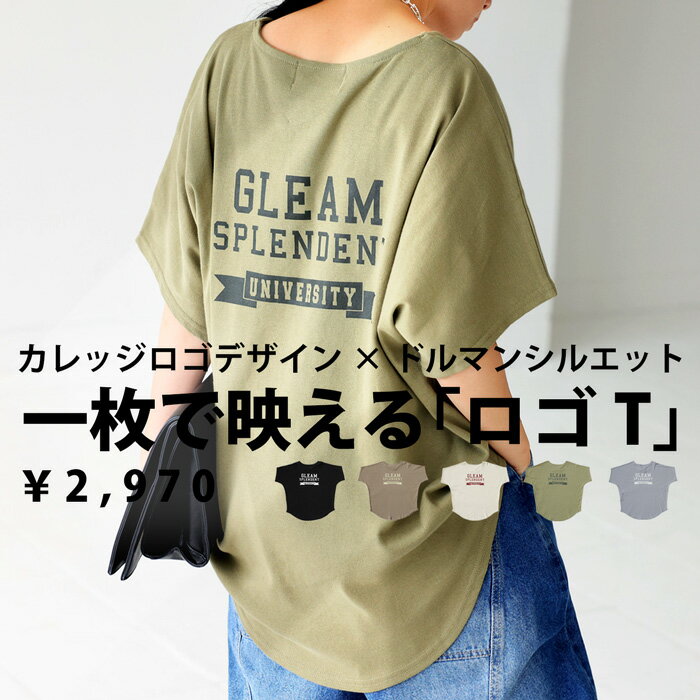 カレッジロゴ風 バックプリントT Tシャツ レディース 半袖・再販。(100)メール便可 few