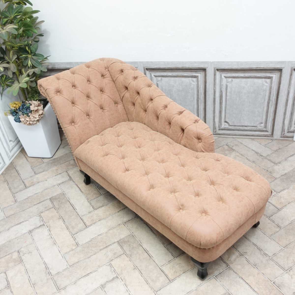 輸入家具 レトロ ソファ ヴィンセント チェスターフィールド ソファ ヴィンテージ ソファー ビンテージ おしゃれ デザイナーズ カウチ ソファ 二人掛け 2人掛け ダブルソファー イギリス 英国 ブルックリン 西海岸 フェイクレザー 合皮 キャメル ブラウン vkp39k [3]