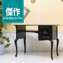 輸入家具 ネイル デスク ネイル テーブル アンティーク デスク ロココ調家具 ロココ テーブル ドレッサー 姫系 おしゃれ プリンセス ガーリー パソコン デスク エステサロン ネイルサロン 美容室 可愛い かわいい 店舗什器 書斎 勉強机 ブラウン 茶 7018-5