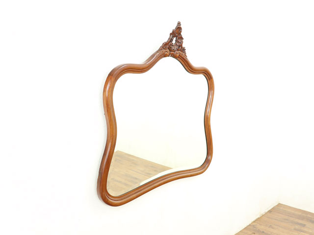 ウォールミラー 壁掛け鏡 幅98.5×奥9×高95.5cm 個性的なフレームデザイン 華やかな雰囲気 フランス家具 アンティークフレックス 65230 [2]