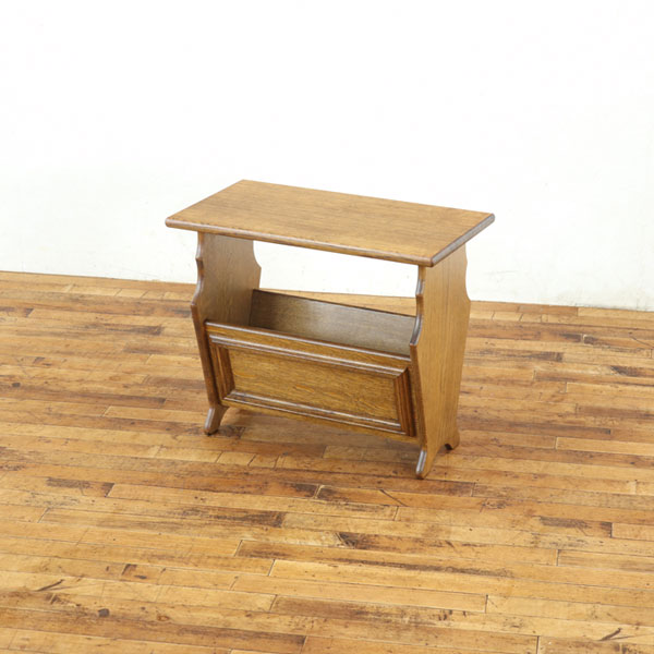 マガジンラック スリッパラック 素朴 味わい深い雰囲気 美しい杢目も魅力 サイドテーブルにも オランダ..