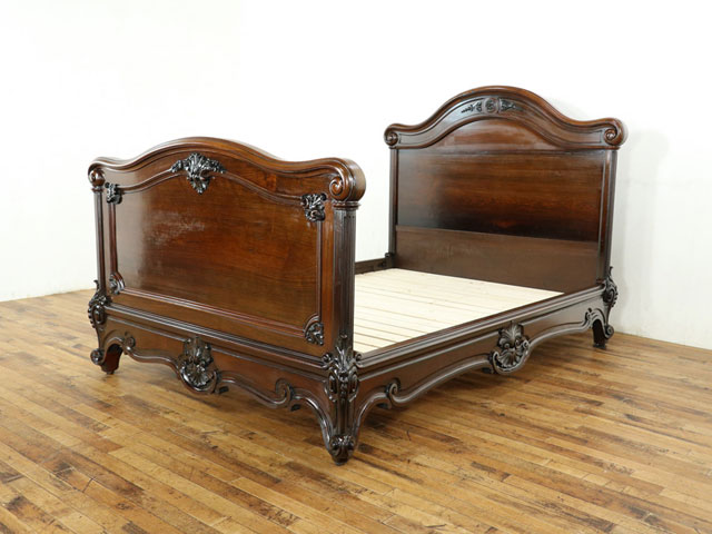 アンティーク 家具 ベッドフレーム 猫脚 繊細...の紹介画像2