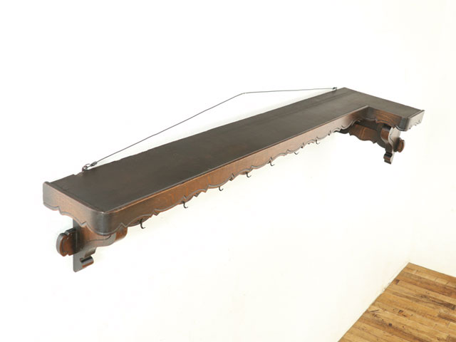 コーナータイプ ウォールハンガー 左右非対称の珍しいデザイン 壁掛け 壁面をお洒落に演出 フランスアンティーク家具 65130b [2]