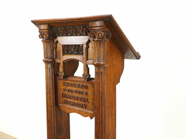 アンティーク 家具 レクターン 聖書台 無垢材ならではの味わい 彫刻 イギリスアンティーク家具 アンティークフレックス 70004 [2]