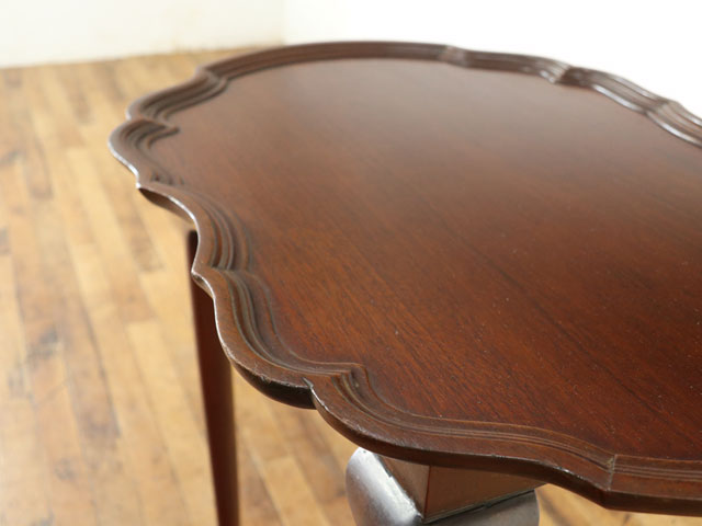 サイドテーブル 幅52×奥46×高69cm 天板形状やすっきり脚も魅力 上品なデザイン イギリス アンティークフレックス 59891 [2]