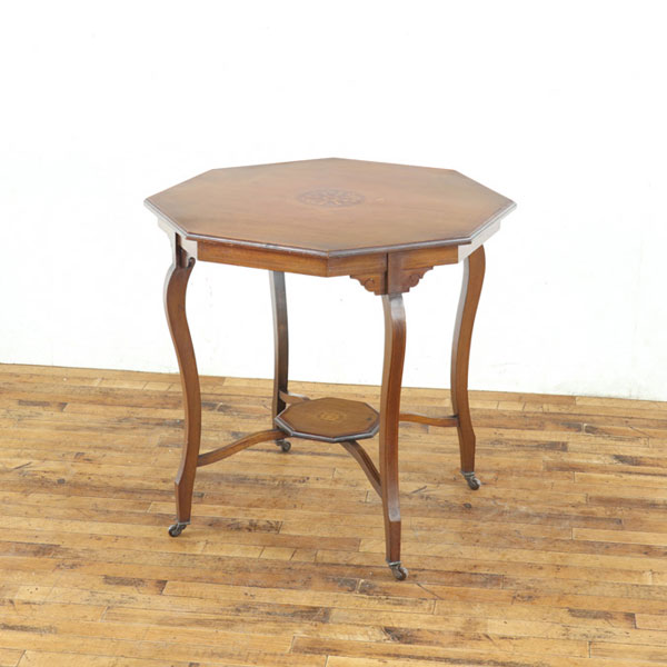 乐天商城 - アンティーク ウィンドウテーブル 天板形状も特徴的 美しい杢目 脚デザインも個性的 サイドテーブル 英国 アンティークフレックス 80704