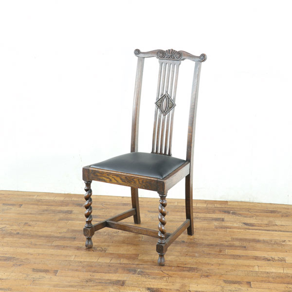 乐天商城 - アンティーク 張替済ダイニングチェア 背もたれのデザインが非常に印象的 チッペンデールチェア 英国家具 アンティークフレックス 80815