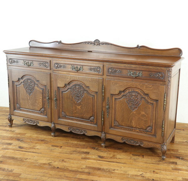 乐天商城 - アンティーク サイドボード フランス家具らしい華やかな雰囲気 深めの落ち着いたお色 定番サイズ フランス アンティークフレックス 65336