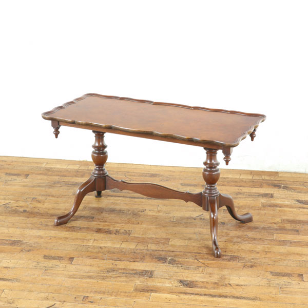 乐天商城 - コーヒーテーブル 横長タイプ 杢目を活かした天板デザイン 天板ふちや脚部分のデザインも素敵 イギリス アンティークフレックス 80120