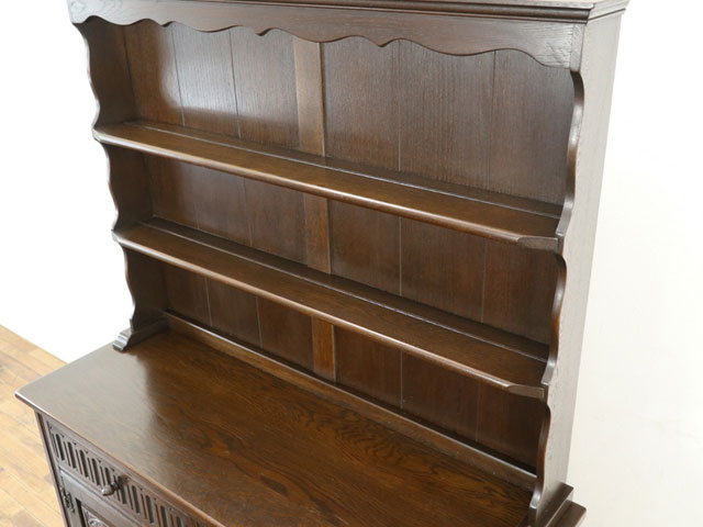 人気 英国 カップボード 収納兼ディスプレイ棚 食器棚 飾り棚 上品 かわいい 店舗什器 イギリス キャビネット 59690 [3]