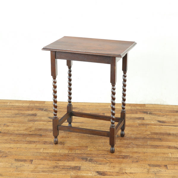 乐天商城 - アンティーク オケージョナルテーブル ツイストレッグ 定番人気テーブル 長方形の天板 ティーテーブル ディスプレイ台 イギリス 80152