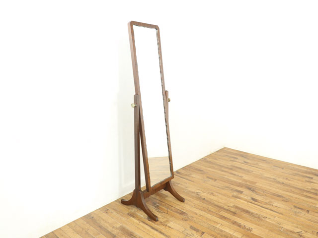 アンティーク 家具 ミラー 姿見鏡 シュバルミラー 幅48×奥45×高160.5cm 壁面のアクセントに イギリス アンティークフレックス 58180 [2]