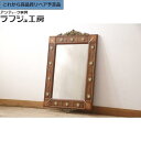 【中古】★事前問合せ必須★ ウォールミラー スペイン高級家具 MUARVA S.L. 壁掛け鏡 アンティーク風家具 ヨーロピアン クラシカル リビング 玄関 店舗 ラフジュ工房 送料無料 r-054819