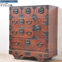 【中古】 ★事前問合せ必須★ 車箪笥 岩谷堂箪笥 和タンス 収納たんす 整理箪笥 引き出し サイドチェスト サイドボード 和風 和モダン 和製 リビング 和室 ...