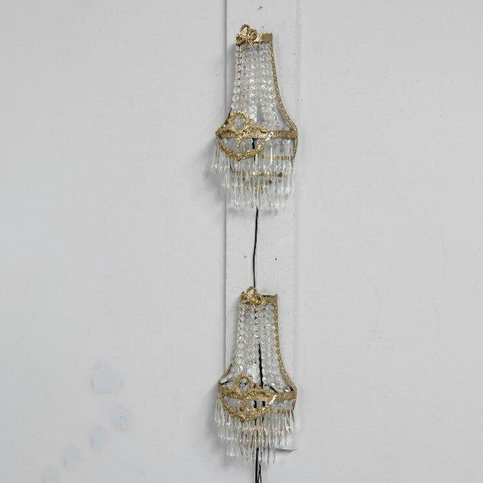 アンティーク 照明 1920年代 ウォールランプ ペア フランス ブロンズ ガラス PSEマーク品 PL保険付き 欧州アンティーク市場直輸入 照明器具 店舗 イ...