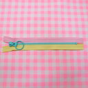 ポップ ファスナー 2nd アクア (15cm) 3本 YKK ビスロン 3VS リング 手芸用品 ハンドメイド 手作り クラフト お得 ツートン ポップ