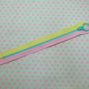 ポップ ファスナー 2nd アクア (20cm) 3本 YKK ビスロン 3VS リング 手芸用品 ハンドメイド 手作り クラフト お得 ツートン ポップ