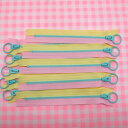ポップ ファスナー 2nd アクア (15cm) 10本 まとめ買いセット 【5%OFF】 YKK ビスロン 3VS リング 手芸用品 ハンドメイド 手作り クラフト お得 ツートン