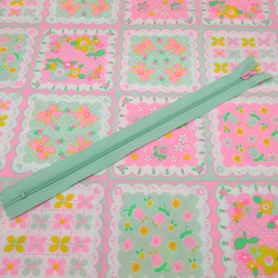 ファスナー 25cm ミント 3本セット 手芸用品 ジッパー ハンドメイド資材 カラフルファスナーNEO