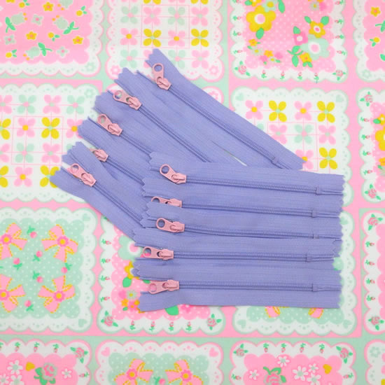 カラフル ファスナー NEO (10cm) ラベンダー 10本 まとめ買いセット 【5%OFF】 クラフト 手芸用品 ハンドメイド 手作り ツートン お得