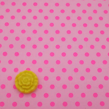 RetroDot 大人買いハーフセット(限定カラー入り全6色)【送料無料】 カラフル かわいい 小柄 パッチワーク 日本製 コットン プリント 生地 ドット 蛍光 ネオン 水玉 女の子 綿100 国産 手芸 バッグ ポーチ ドール アウトフィット 布 小物 doll ゆめかわ