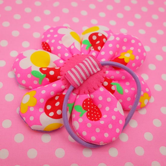 pinksオリジナル おすすめキット フラワーヘアゴム（ポップ） カラフル かわいい ...