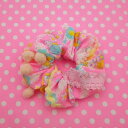 pinksオリジナル おすすめキット ラブリーシュシュ(ライトピンク) カラフル かわいい 手芸 レトロ 手作り ハンドメイド 型紙 日本製 コットン 生地 ソーイング 蛍光 綿100