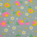 popollo ライトグレー 50cmカット済 可愛い 花柄 いちご ドット 小花 水玉 ストロベリー コットン 生地 カラフル 蛍光 レトロ かわいい 手芸 ハンドメイド 手作り パッチワーク 日本製 綿100 国産 グレイ