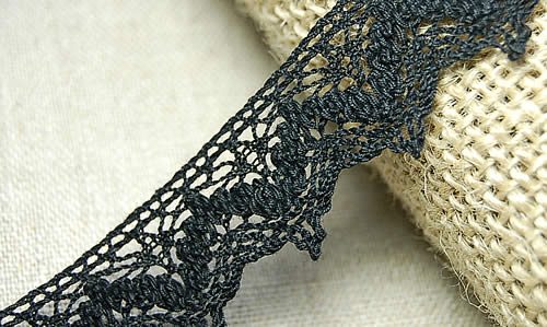 2.5cm幅 黒トーションレース(1m)