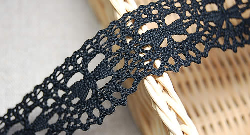 2.5cm幅 黒トーションレース(1m)