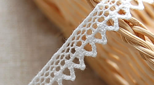 1cm幅　オフ白トーションレース(1m巻き)