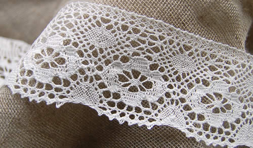 【在庫処分】5.2cm幅オフ白トーションレース(1m)