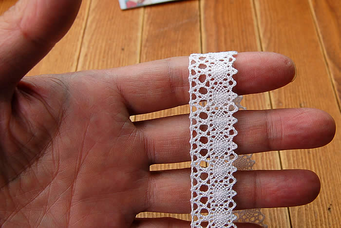 【在庫処分】1.7cm幅オフ白トーションレース(1m)