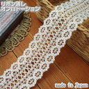 【送料無料】業務用4.5cm幅オフ白トーションレース(200m)《 手芸用レース 》
