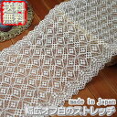 【送料無料】業務用 幅広16.8cm幅オフ白のラッセルストレッチレース(50m)《 手芸/下着/インナー用レース 》