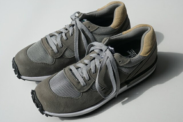 VICTORY SPORTWEAR STYLE CLASSIC/COL GREY SUEDE-GREY MESH-TAN /グレーSUEDE×グレーメッシュ×踵TANスエードレザースニーカーMADE IN USA　(DOUBLE REVERSE FLARE FOXING製法)