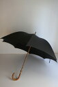 FOX UMBRELLA【フォックスアンブレラ】MODEL　RS6 HICKORY SOLID/COL HERRINGBONE BLACK/ヒッコリー(クルミ科の広葉樹)一本木×黒ヘリンボーン柄ハンドメイド傘（ケースカバー付）