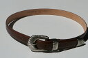ANTONIO PIO MELE【アントニオピオメーレ】 MODEL WESTERN BELT KANGAROO /COL TABACO/PALLADUM SI...
