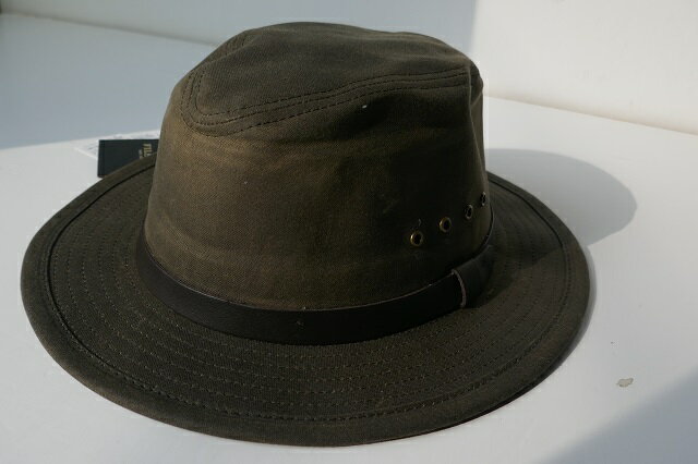 FILSON GARMENT【フィルソンガーメント】 MODEL TIN CLOTH PACKER HAT/COL Otter Green /14-oz. oil finish Tin Cloth防水ヘビーワックスドコットンハット