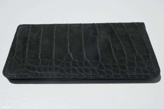 ANTONIO PIO MELE【アントニオピオメーレ】 MODEL NAPOLI NUBUCK COCCODRILLO /COL BLACK /内側見開きもN...