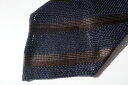 ATTO VANNUCCI【アットヴァンヌッチ】MODEL 2SF FODERATO/ART 90300/DARK NAVY地ブラウンSTRIPE柄SILK10...