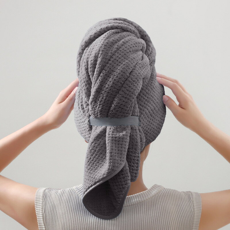 【素材】マイクロファイバー（コーラルフリース）【品番】ヘアタオル（速乾ヘアキャップ）