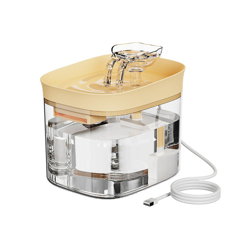 ペット給水器 円筒タイプ 自動循環流水 USB 給電 静音設計 コンパクトサイズ 室内猫犬用 省スペース お手入れ簡単 ペット飲水機