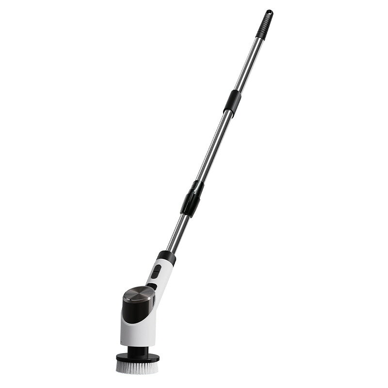 【材質】本体：ABS樹脂 ブラシヘッド：ナイロンスポンジスチールウール【電源】リチウムイオン充電池2000mAh USB充電式【機能】回転数400RPM、3段階切替、IPX生活防水、伸縮可能ハンドル、交換用ブラシ複数種付属頑固な水垢油汚れを力要らずで落とせる電動掃除ブラシ。ロングハンドルで屈まず掃除が可能、キッチン浴室トイレなど家中の掃除に大活躍。