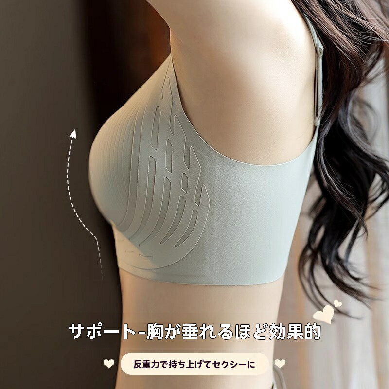 樂天商城 - ナイトブラ ブラジャー ブラ ノンワイヤー ノンワイヤーブラ シームレス シームレスブラ 昼夜兼用 苦しくない 夜用ブラ 締め付けない 痛くない 楽 ラク 育乳 育乳ブラ 快適 リラックスブラ 産後 夜用