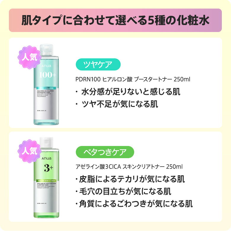 ＼10%OFFクーポンあり／【Anua公式】【ダーマライントナー単品 250ml（全4種）】PDRN ビタミン TXA トラネキサム酸 アゼライン酸 化粧水 ローション 輸液 美容液 ニキビ 皮脂 肌キメ 韓国コスメ アヌア anuajapan-10000448 ANUA Official 楽天市場店 サンプル画像2