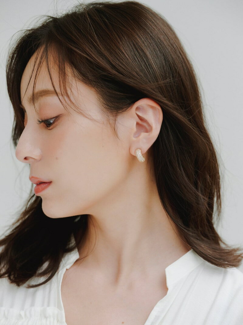 ジルコニアモチーフピアス anuans アニュアンス アクセサリー・腕時計 ピアス ゴールド シルバー【送料無料】[Rakuten Fashion]