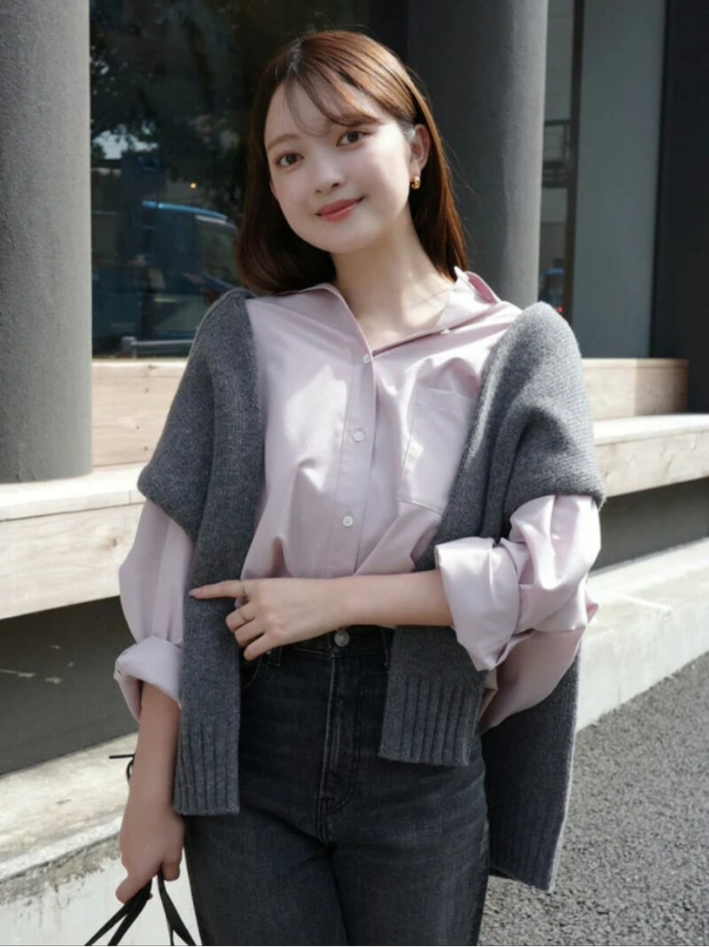 스탠다드 셔츠 anuans 어뉴언스 탑스 셔츠 블라우스 그린 화이트 블루 핑크 옐로우 카키 그린 [선행 예약] * [무료 배송] [Rakuten Fashion]