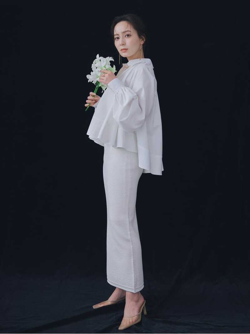 ラーベンニットタイトスカート anuans アニュアンス スカート ロング・マキシスカート ブラック ホワイト ネイビー【送料無料】[Rakuten Fashion]