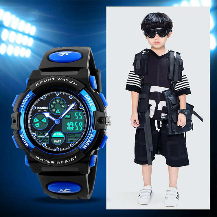 スポーツウォッチ 腕時計 キッズ デジタル腕時計 子供用 ウォッチ 防水 夜光 多機...